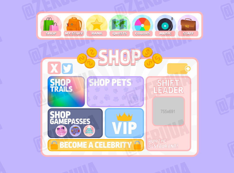 Cartoony/Cute GUI by Zeruua on DeviantArt