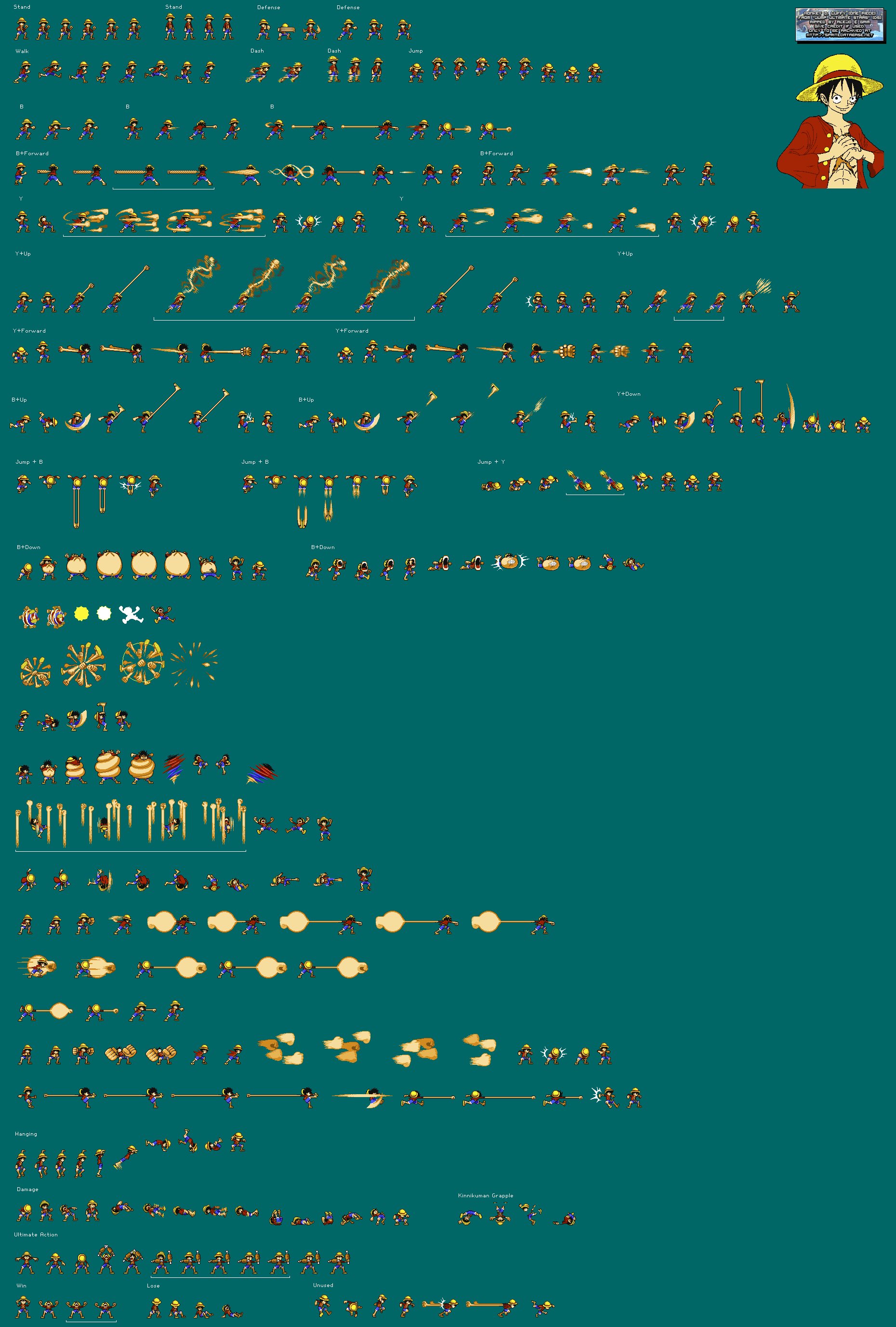 Time Skip Monkey D. Luffy JUS Sprite Sheet by Degue1297 on DeviantArt