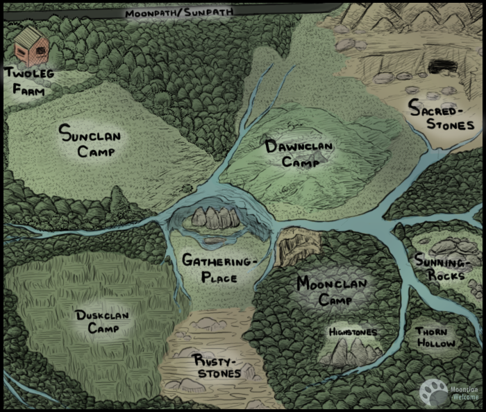 Moonclan-Welcome Territory Map