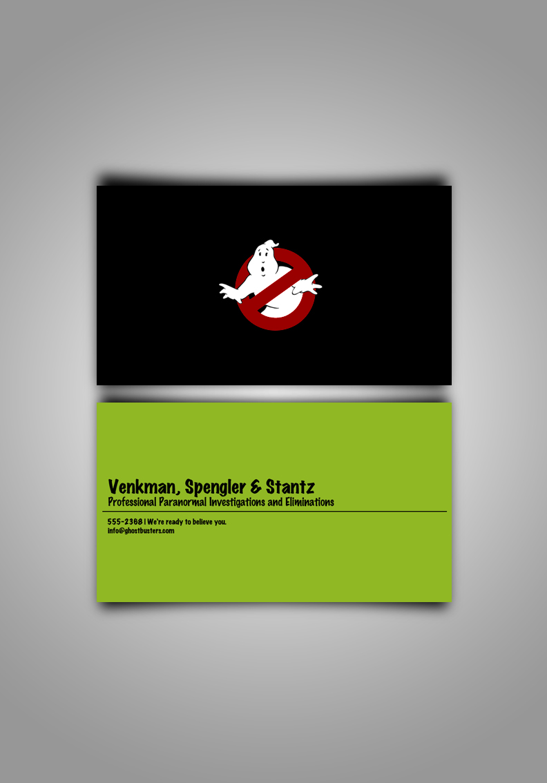 Ghostbusters Business Cards