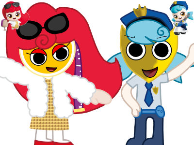 Shinal the FM tape and Bories the badge by zaesterbelle on DeviantArt