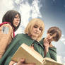 Eren, Mikasa and Armin