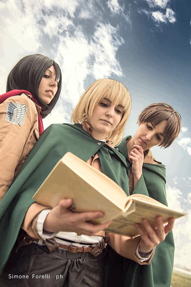 Eren, Mikasa and Armin