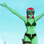 Poison Ivy In a bathing suit.