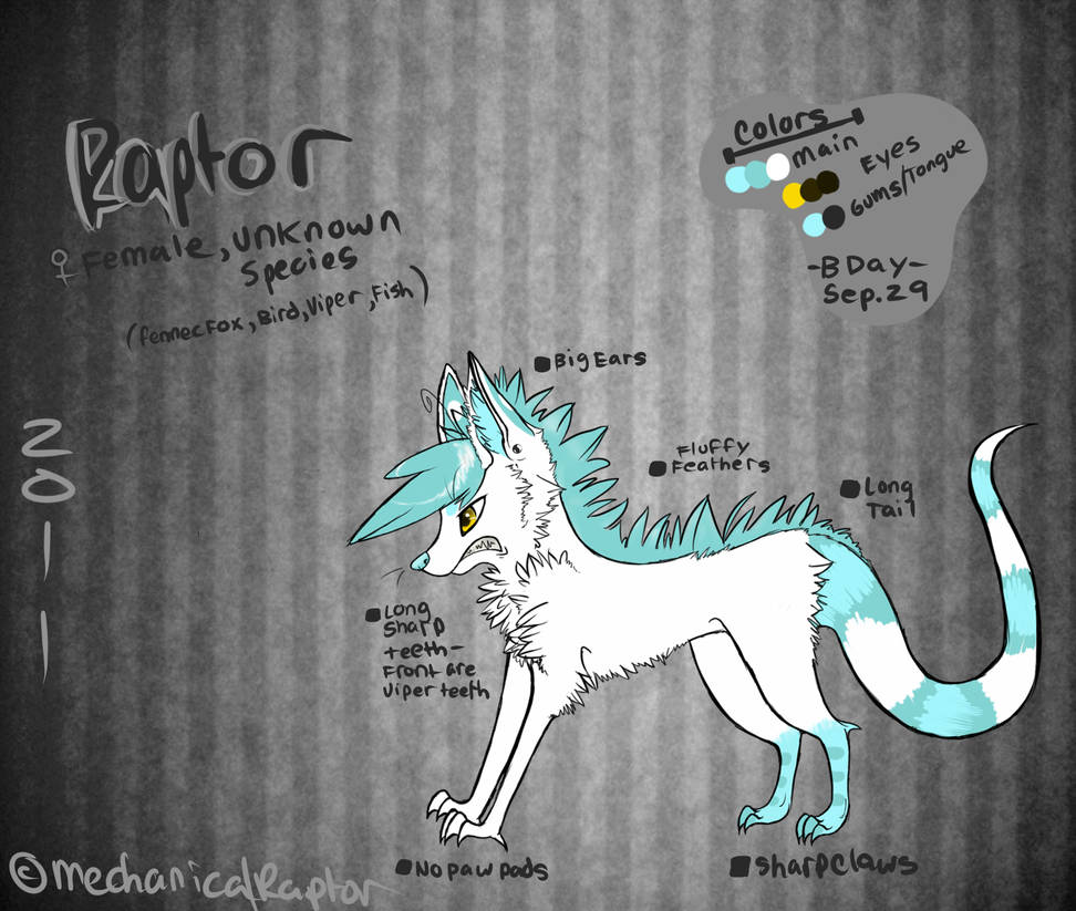Shh Raptor Raptor Ref v.1 by MechanicalRaptor on DeviantArt
