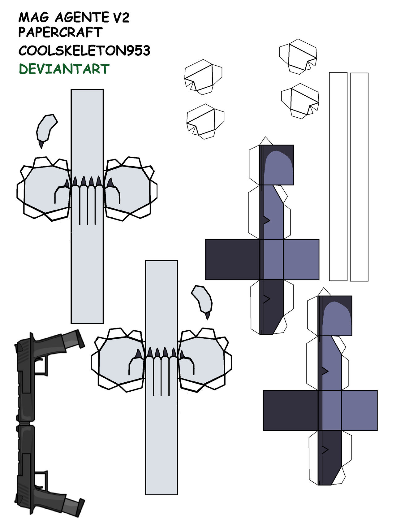 Mag Agente V2 Madness Combat Papercraft Parte 2 by coolskeleton953 on ...