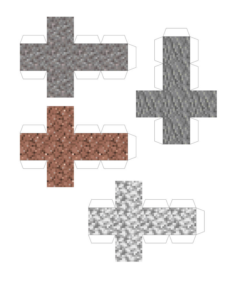 Minecraft Papercraft-piedras #2 by coolskeleton953 on DeviantArt