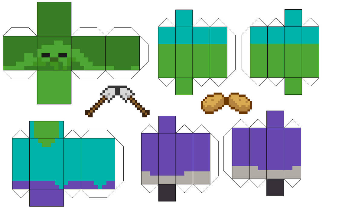 Papercraft Zombie Mutante Minecraft Para Armar at Matthew Elmore blog