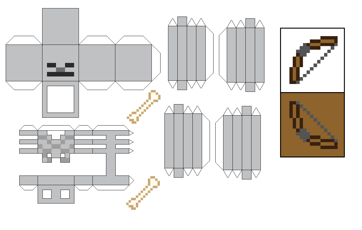 Skeleton Minecraft- Papercraft by coolskeleton953 on DeviantArt