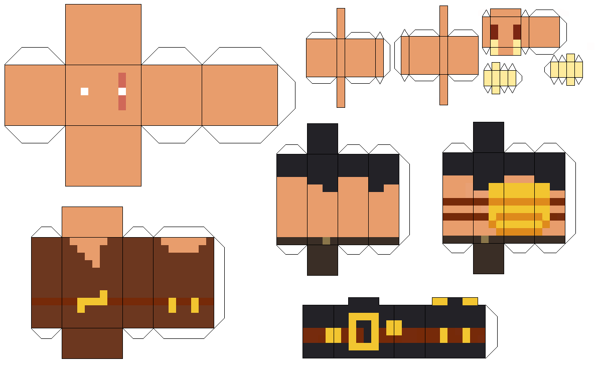 Piglin Minecraft Papercraft PDF