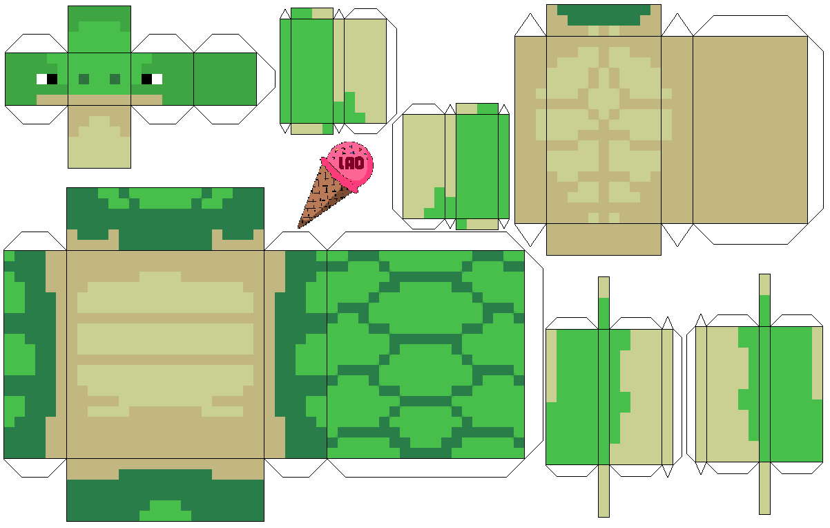 Turtle Minecraft Papercraft by coolskeleton953 on DeviantArt