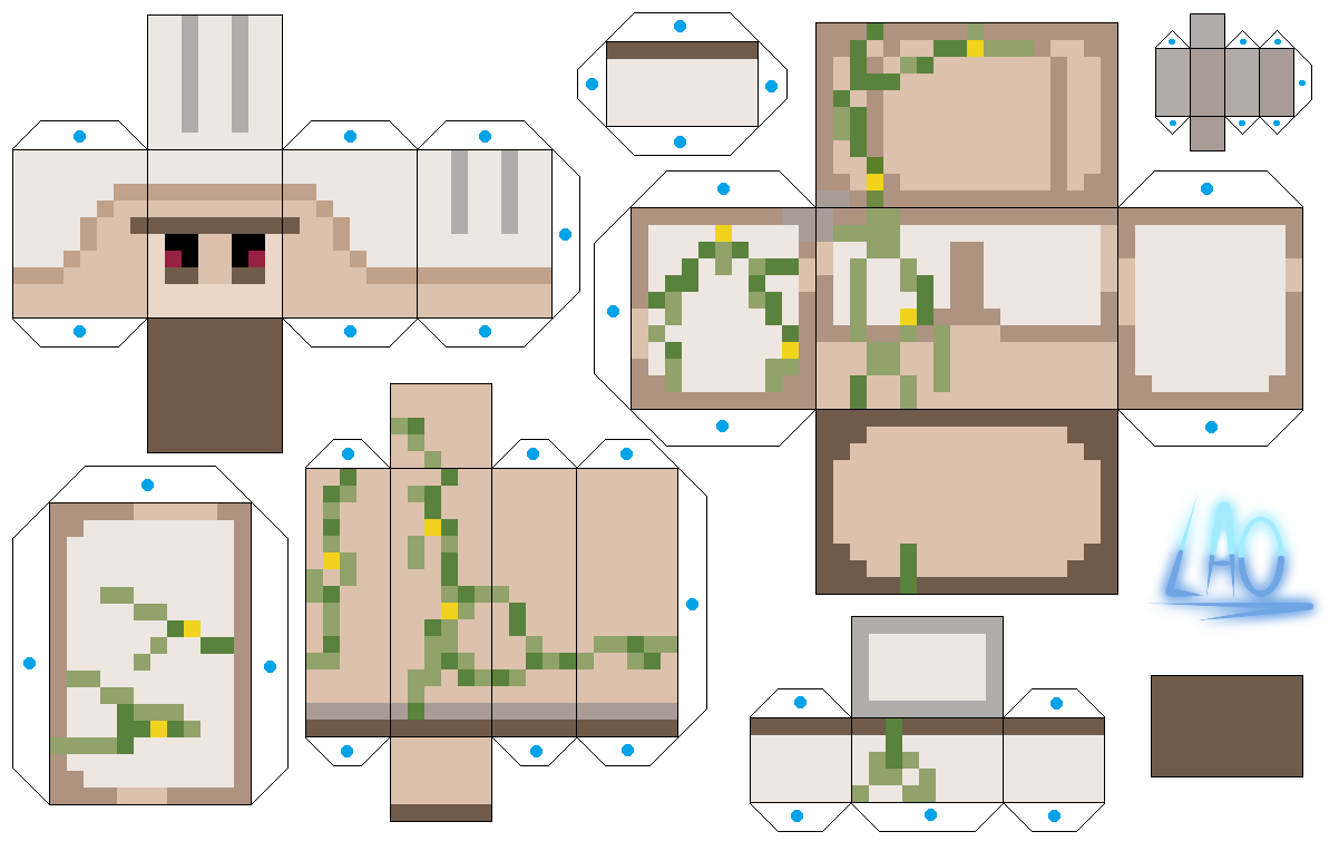 Papercraft Minecraft Golem De Ferro