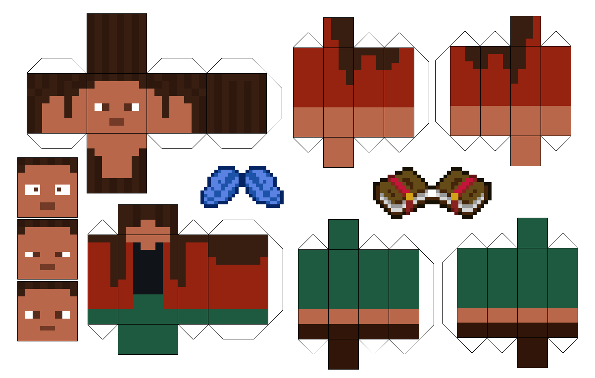Minecraft Papercraft Mini Girl