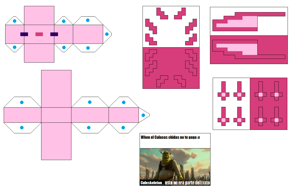 AxolotlPink Minecraft Papercraft by coolskeleton953 on DeviantArt