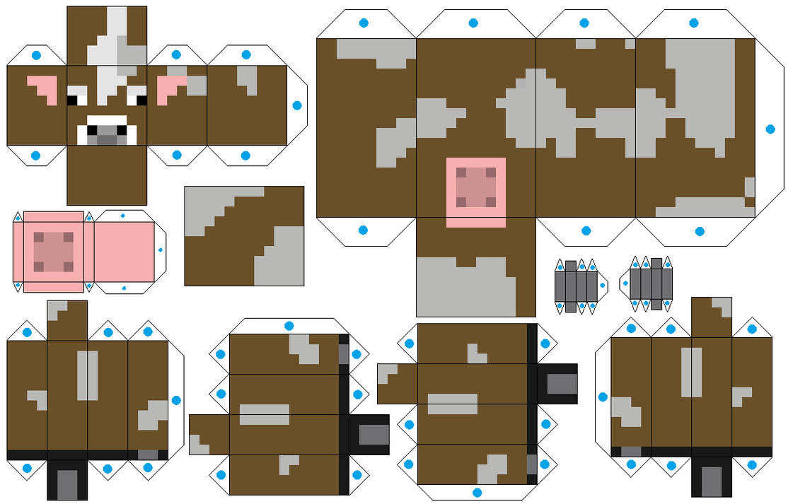 Paper Minecraft Deviantart Cow Minecraft Papercraft by coolskeleton953 on DeviantArt