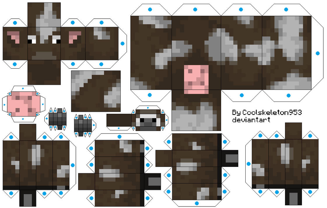 Vaca minecraft papercraft- Coolskeleton953 by coolskeleton953 on DeviantArt