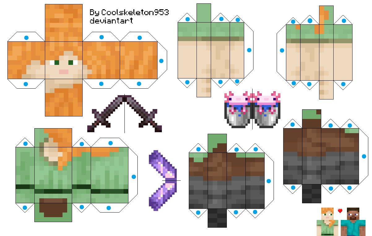 Alex Minecraft Papercraft - Coolskeleton953 by coolskeleton953 on ...
