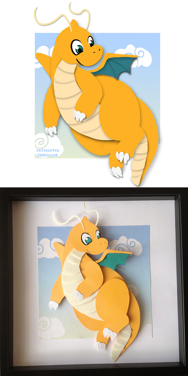 Papercutting : Dragonite