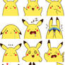 Pikachu Expressions