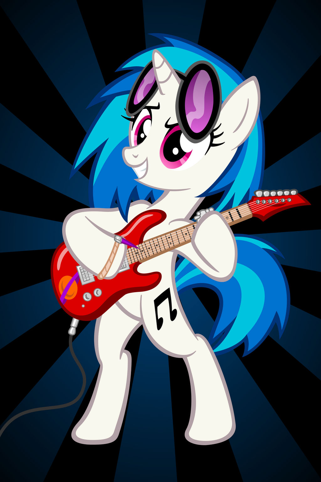 Vinyl Scratch Rocking Poster