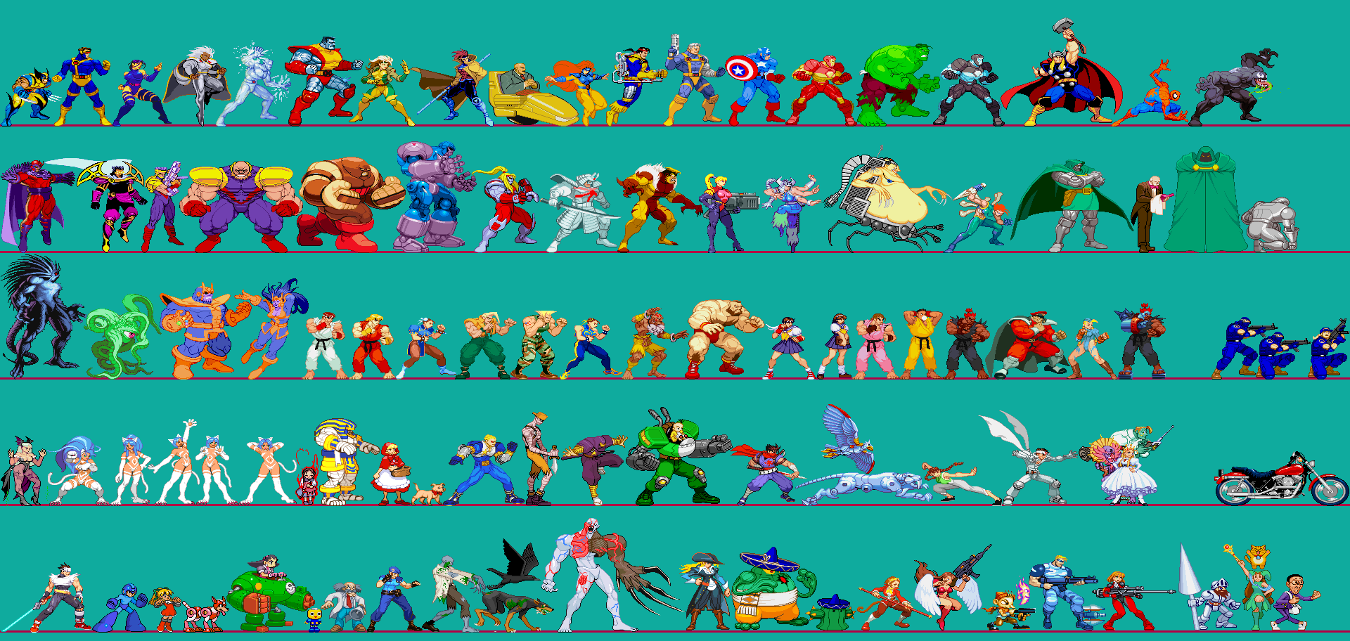 Marvel vs Capcom all sprites by DZK-spriter on DeviantArt