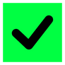Tick Green Box Icon concept