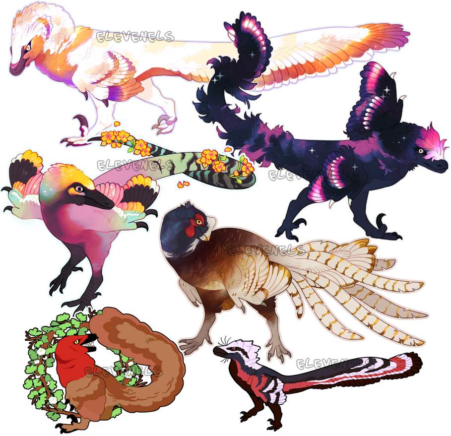 Bird Evolution Deviantart dinobirds and whatnot by elevenels on DeviantArt