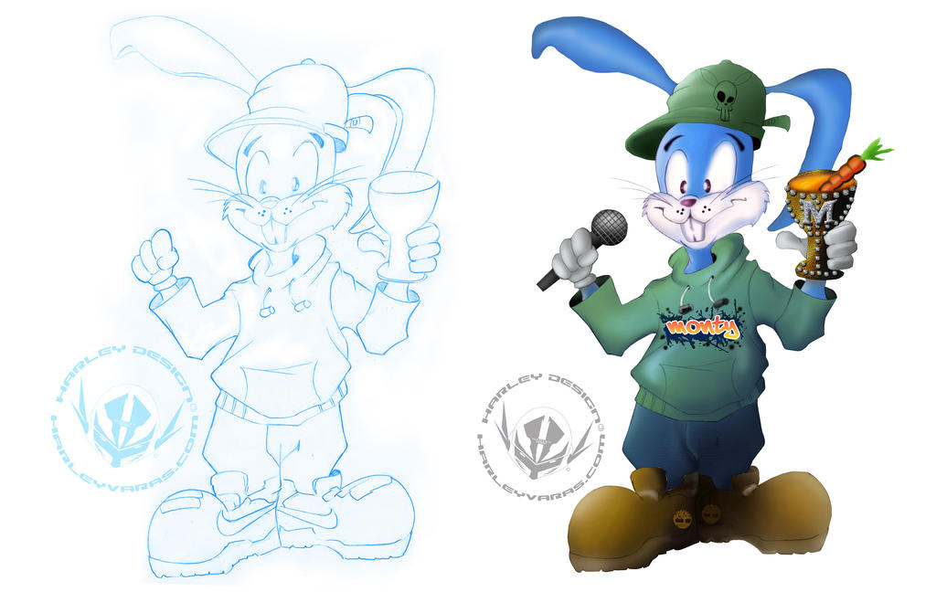Wabbit Monty Pencil to Color by HarleyTheProdigy on DeviantArt