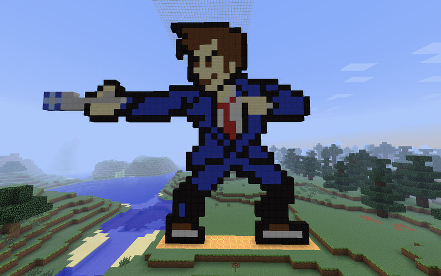 Minecraft 8 Bit 10th Doctor