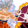 Jiren VS Goku Mastered Ultra Instinct Aura