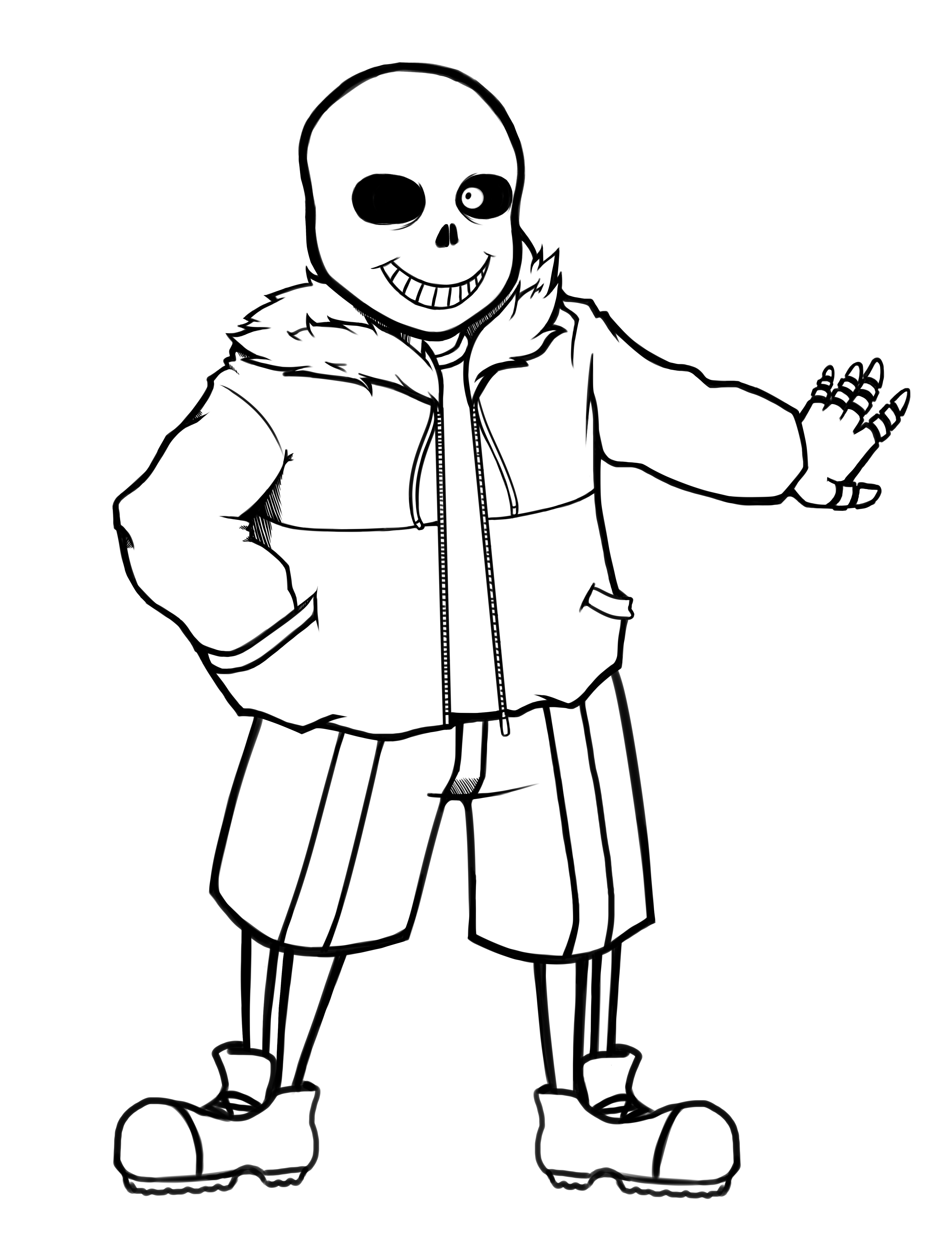 Раскраска Санса из Undertale