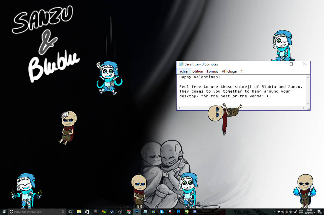 Undertale - BluZu Shimeji (windows) by Kaweii