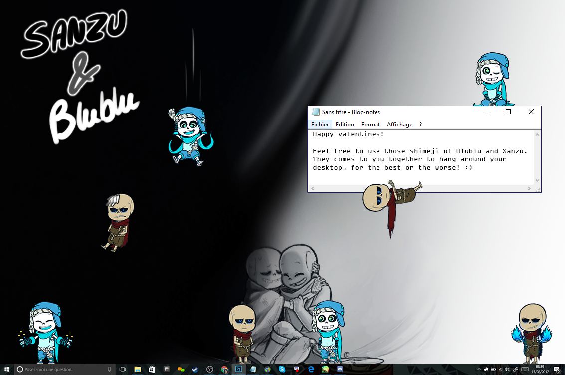 Undertale - BluZu Shimeji (windows) by Kaweii