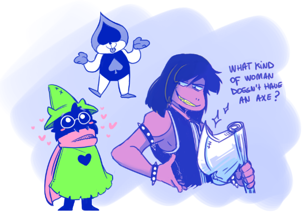 Deltarune doodles by Kaweii