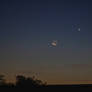 A very late moon in the very early morning