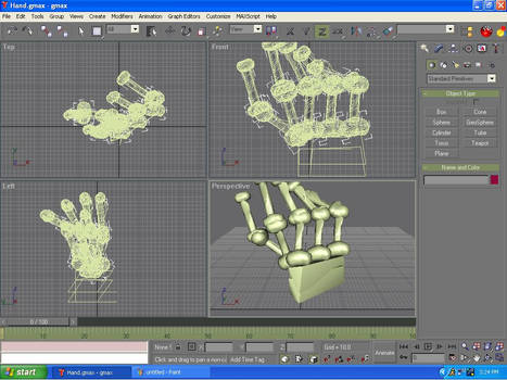 Skeletal hand- early progress