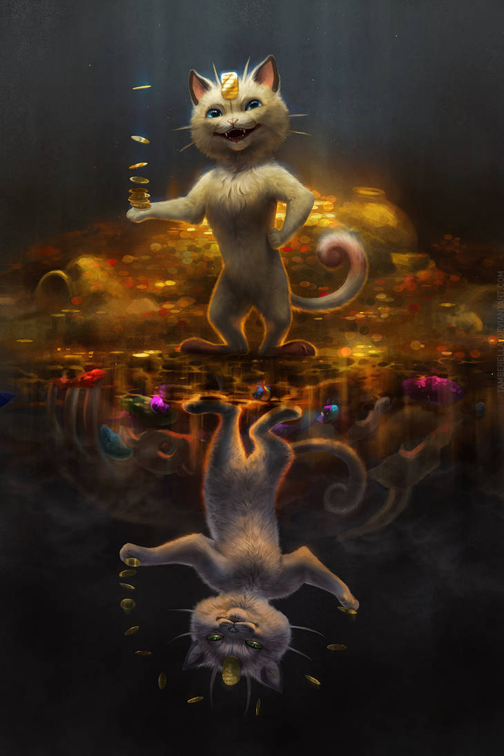 Meowth Mirrored by TamberElla