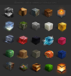 25 Material Cubes