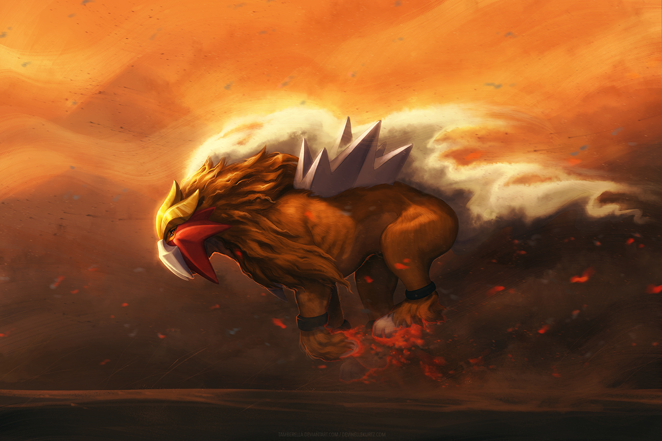 Entei Running By TamberElla On DeviantArt entei-running-by-tamberella-on-deviantart
