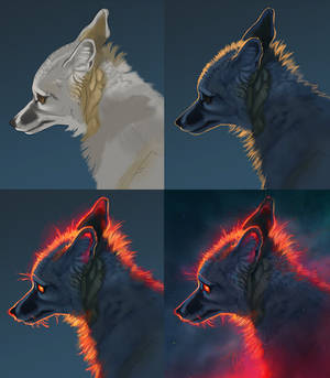 Starry fox step by step