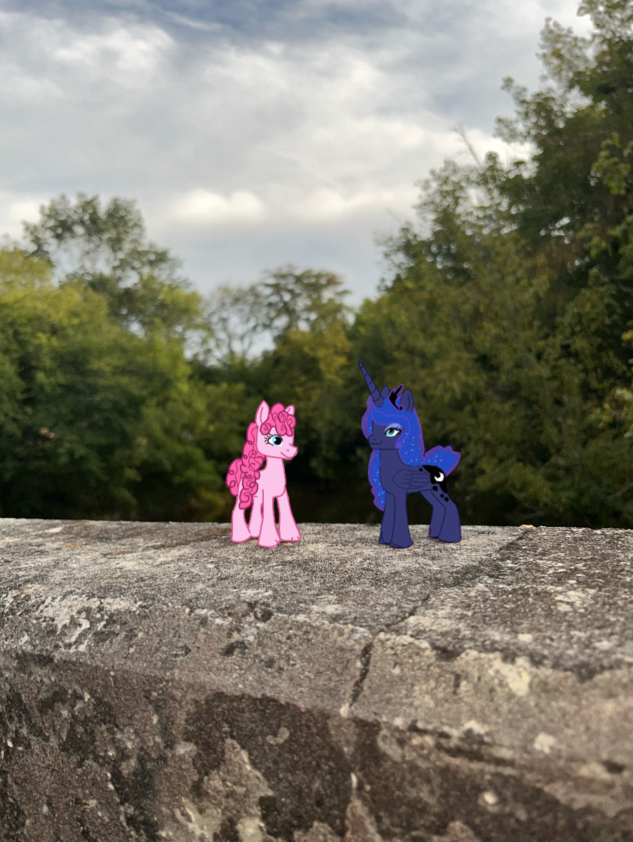 MLP Princess Luna And Pinkie Pie Outdoors Art Edit