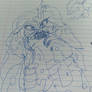 MLP Queen Chrysalis Pen Sketch Making Grumpy Face