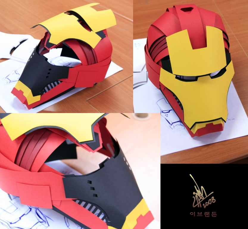 iron man cosplay folding helmet Mask for Marvel Fans & Collectors Legion Collectibles This state Making a Cardboard IRON MAN