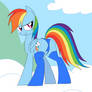 Rainbow Dash on Cloud