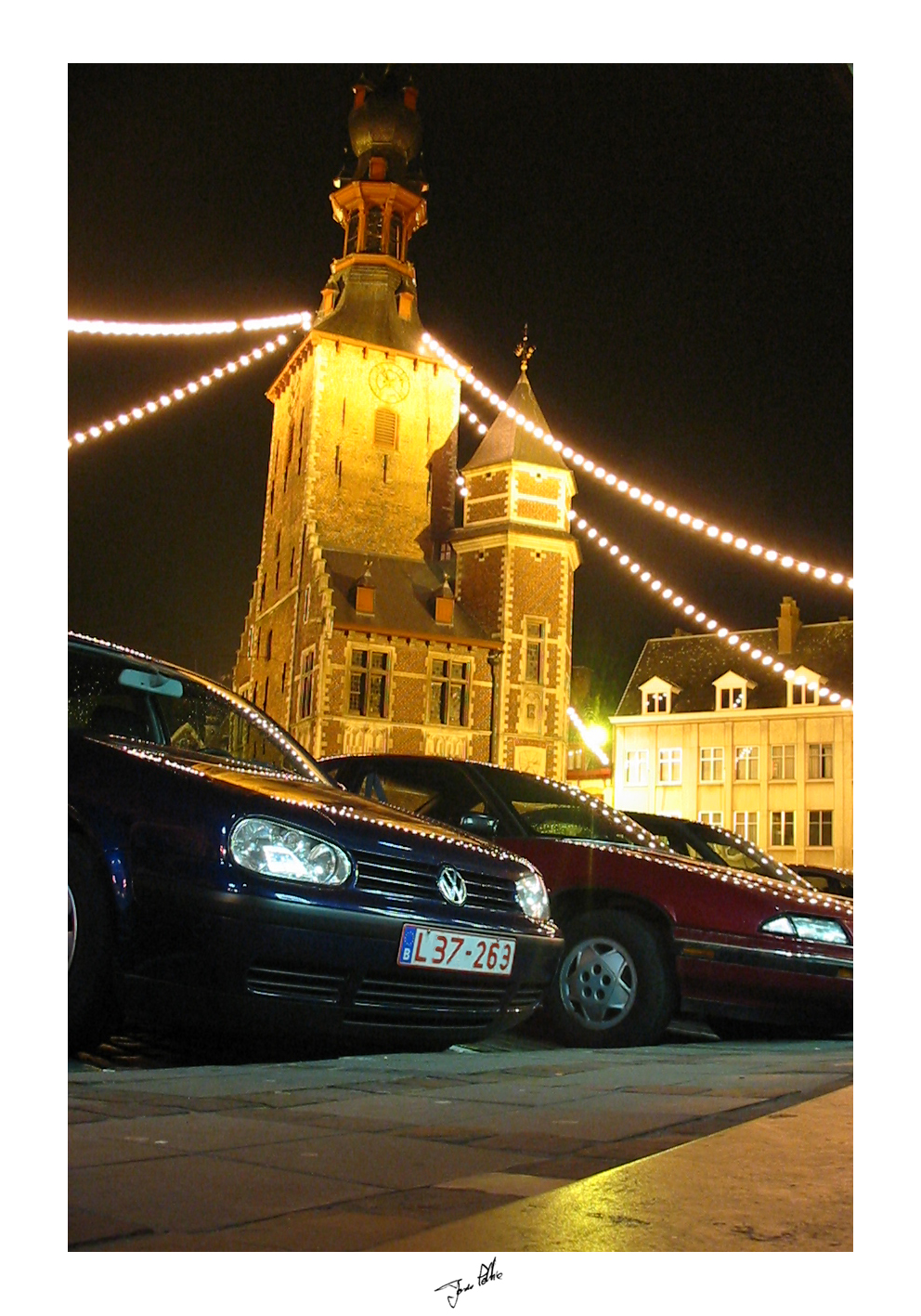 Tielt by night - de Halletoren