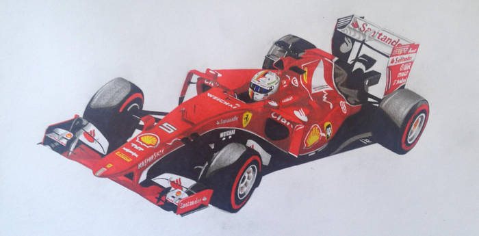 Ferrari SF15-T Sebastian Vettel work in progress
