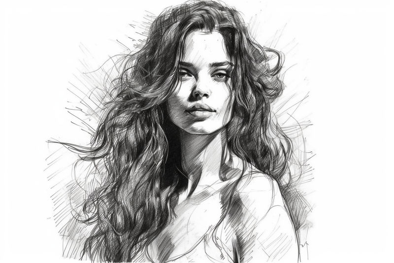 Sketch of a beautiful woman by Sp4rr0w87 on DeviantArt