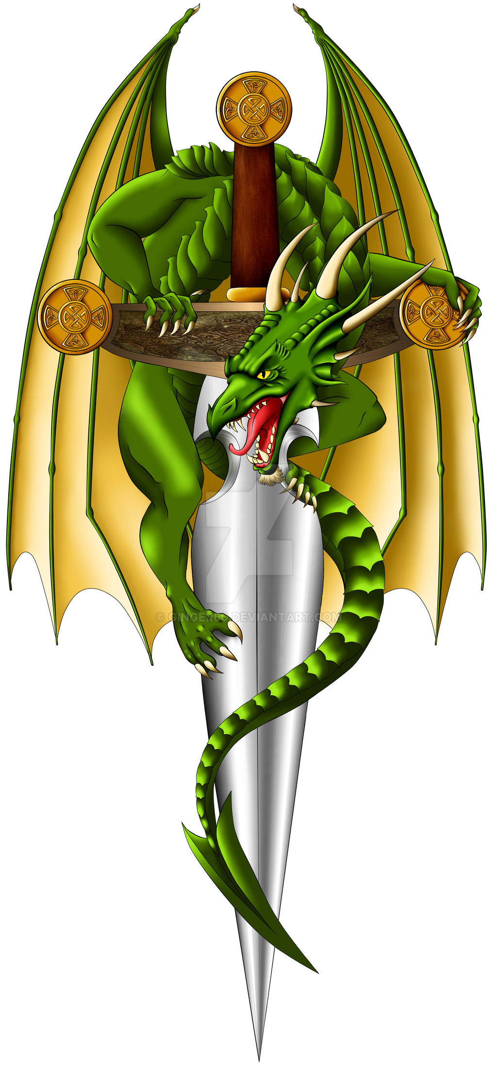 Dragon and Dagger Tattoo by Ginger60 on DeviantArt