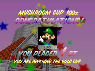 Mario Kart64 1st place 100cc