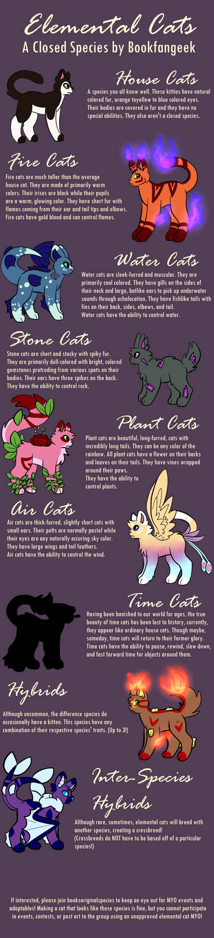 Elemental Cats: Breed Guide by bookfanadopts on DeviantArt